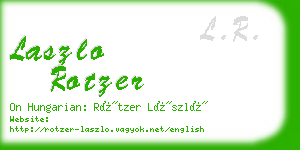 laszlo rotzer business card